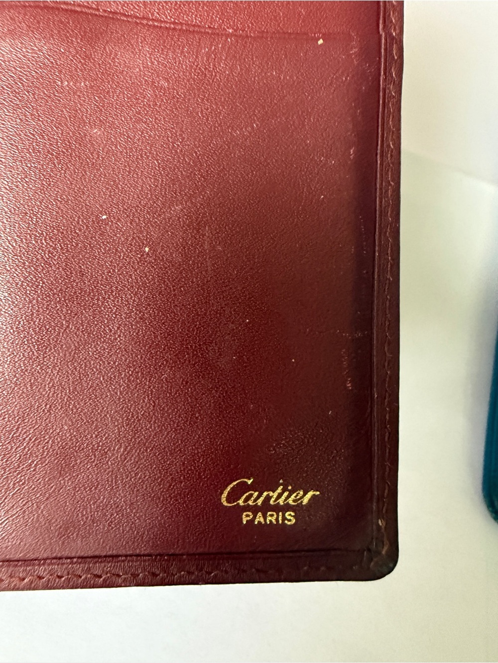 Vintage Authentic Cartier Burgundy Leather Long Wallet Checkbook Holder - Picture 10 of 12